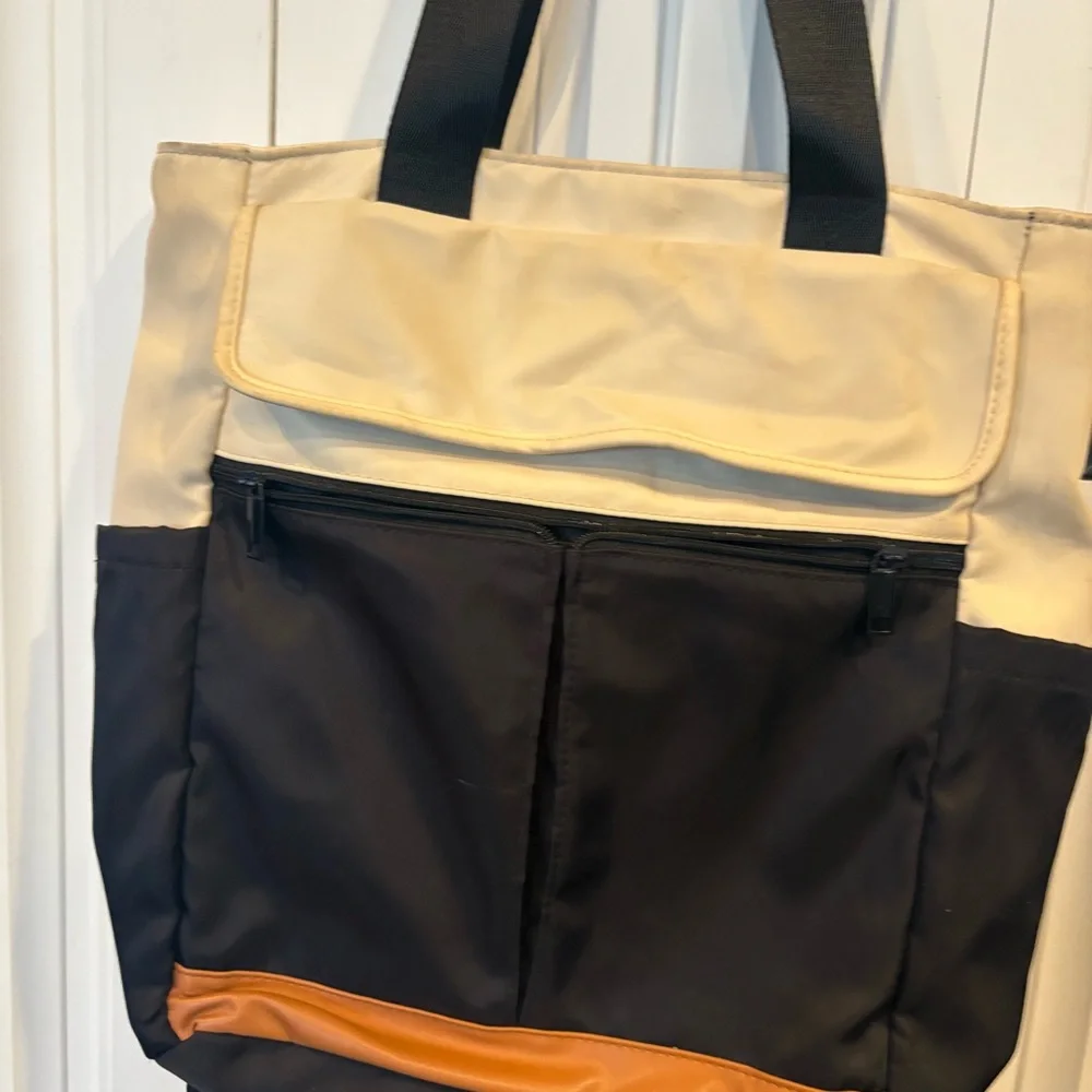 Cream And Black‎ Backpack